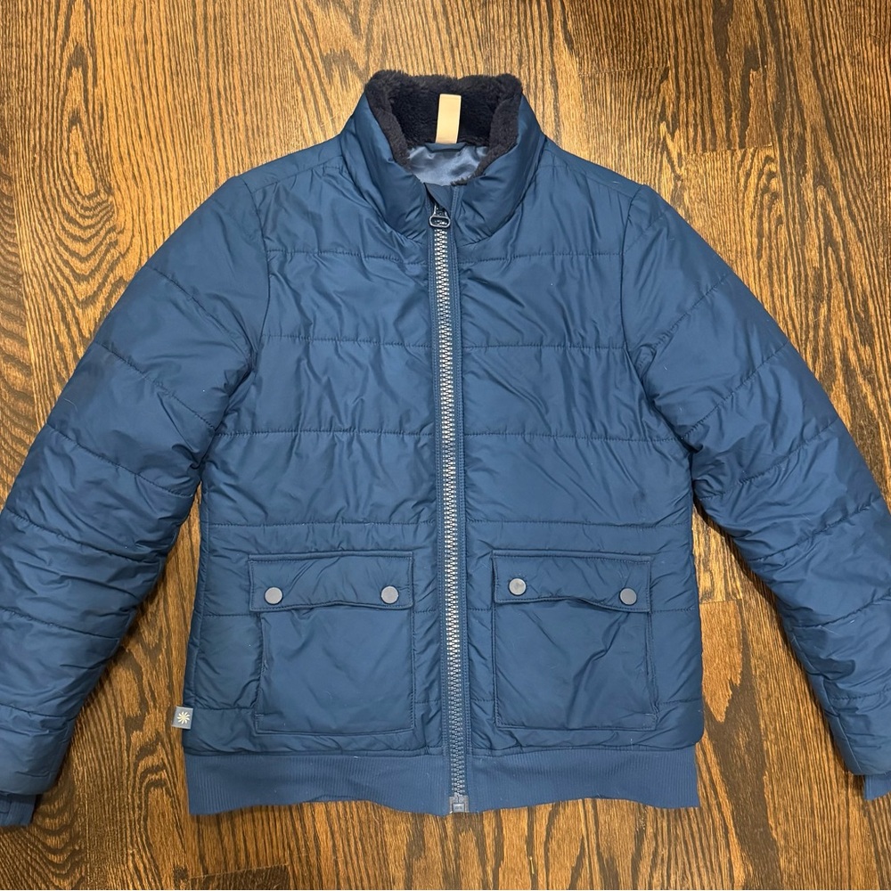 Athleta Kids Blue Puffer Jacket